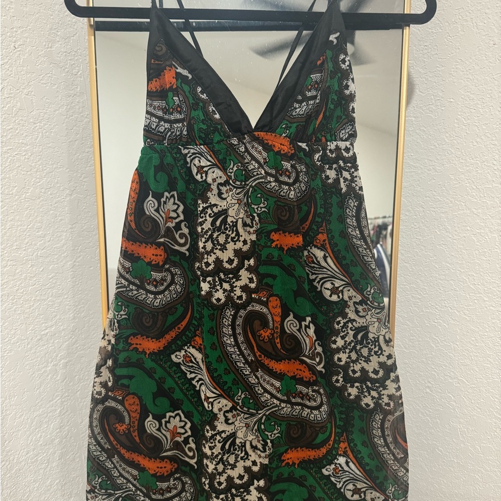 Double Zero Multicolor Paisley Dress